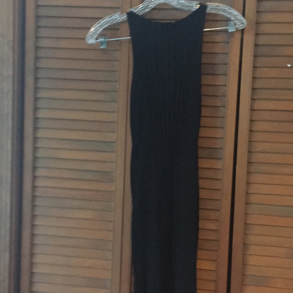 Black mid length cotton dress